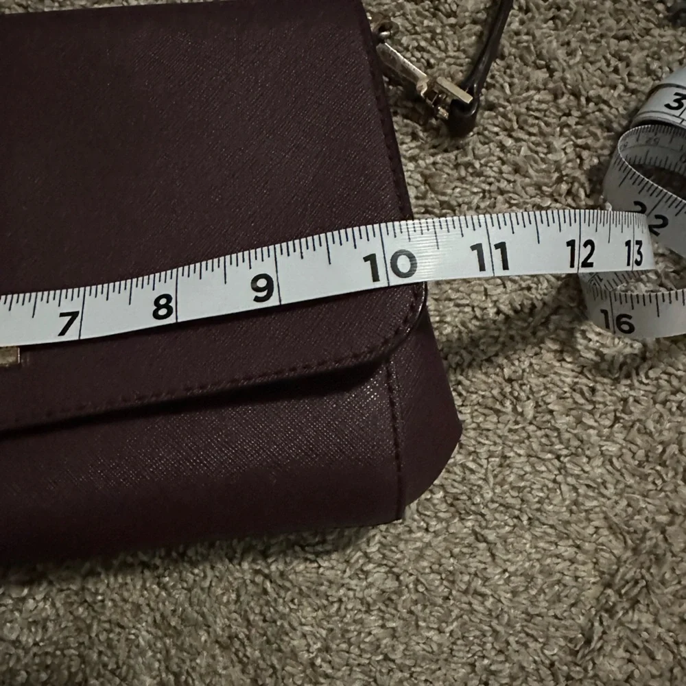 Kate Spade Deep Purple Crossbody Bag with Chain Strap